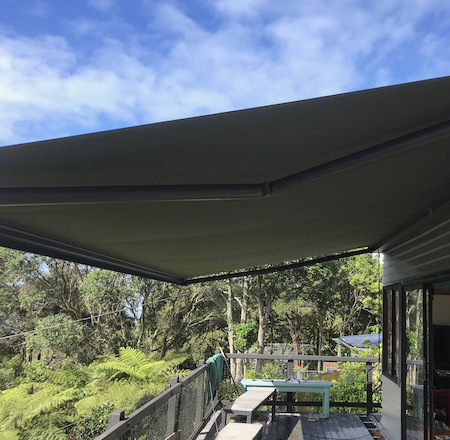 awnings provide shade and outdoor flow